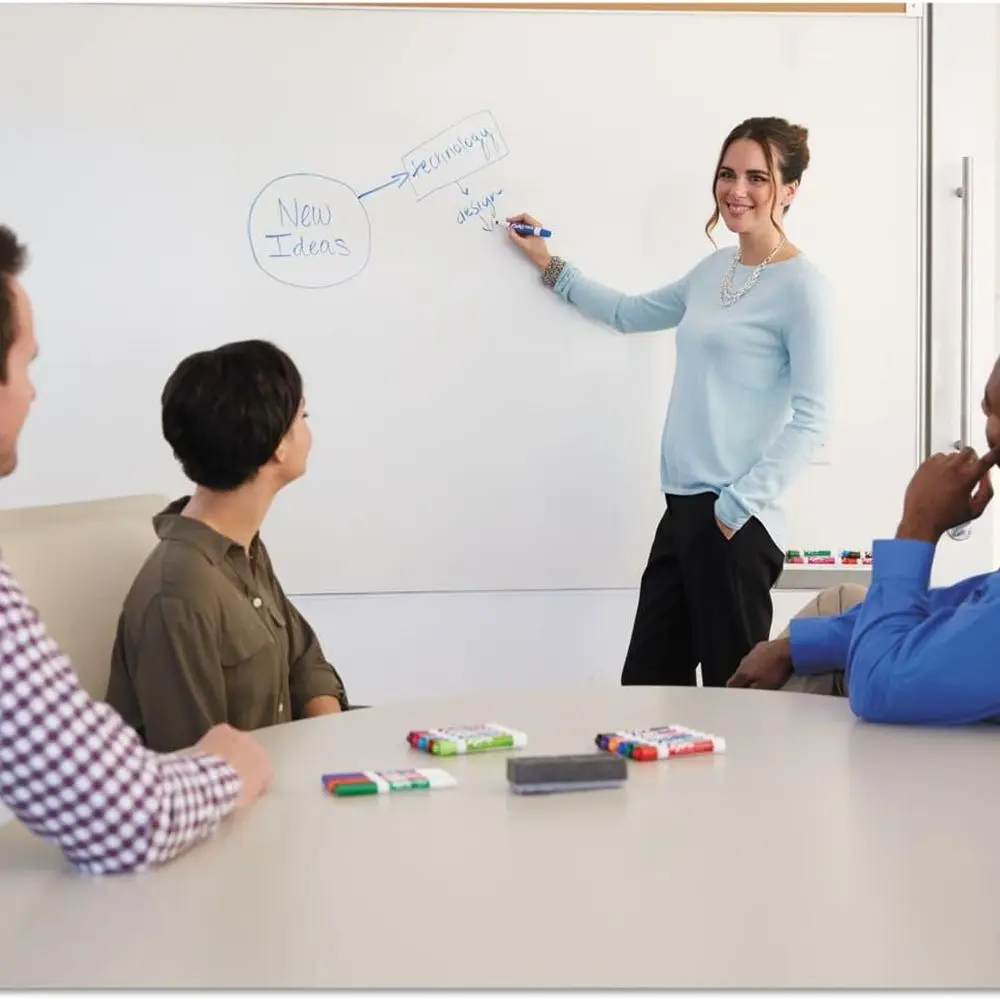 أقلام تحديد المسح الجاف ذات طرف إزميل، ألوان متنوعة، 192 عبوة - رائحة منخفضة، مثالية للسبورات البيضاء والتقويمات واللوازم المكتبية والمدرسية