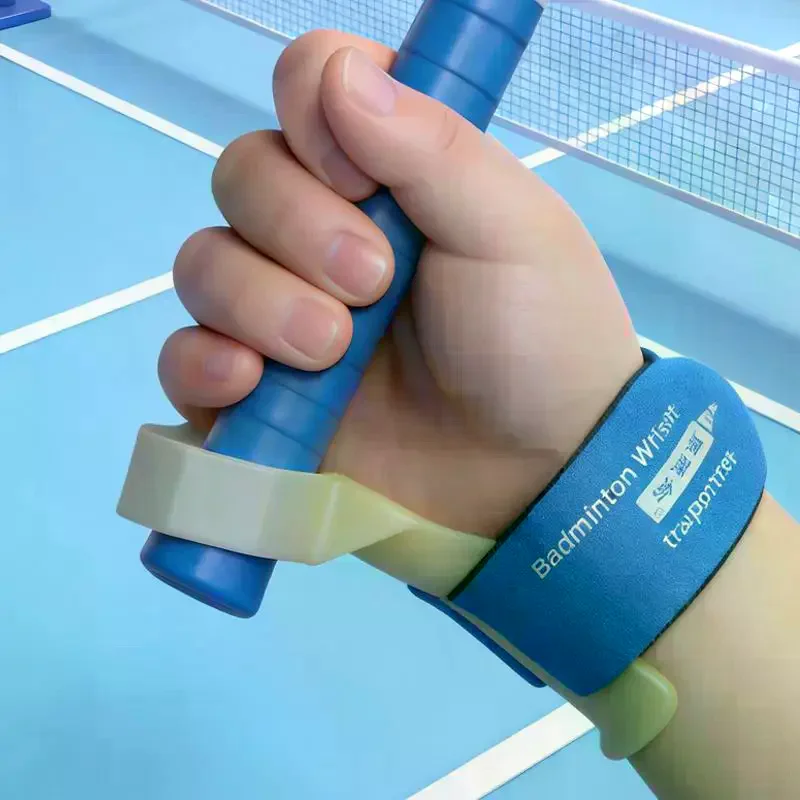 

Регулируемый тренажер для поддержки запястья при бадминтоне, стабилизирующий запястье для различных размеров рук, с сильной поддержкой для бадминтонной ракетки.