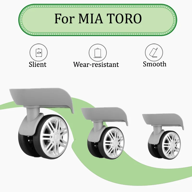For MIA TORO W074 Wobbly Wheels Durable Luggage Caster Accessory - Heavy Duty Smooth Rolling 5 Minute Easy Installation