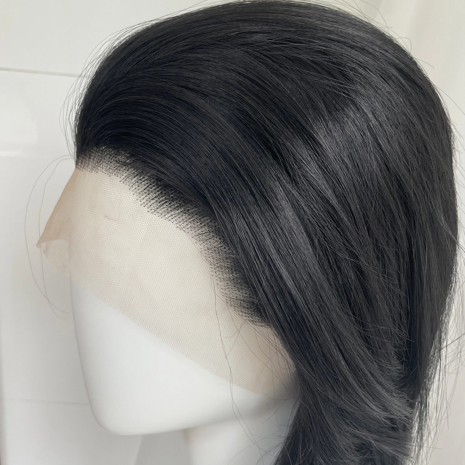 Mullet Rocker Cosplay Wigs for Men Shoulder Length Synthetic Hair 13X4 Lace Front Wigs Black Women Glueless Natural Hairline
