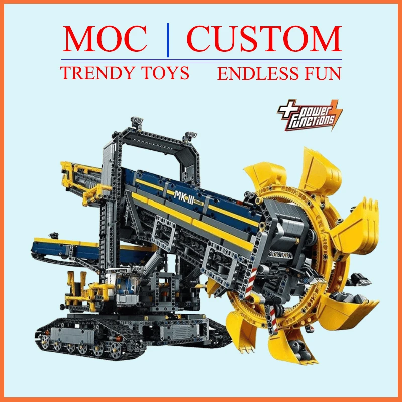 Specially Customized MOC Large Bucket Wheel Excavator MK2 Technic Model - High-Difficulty Building Set - Trendy Educational Toy