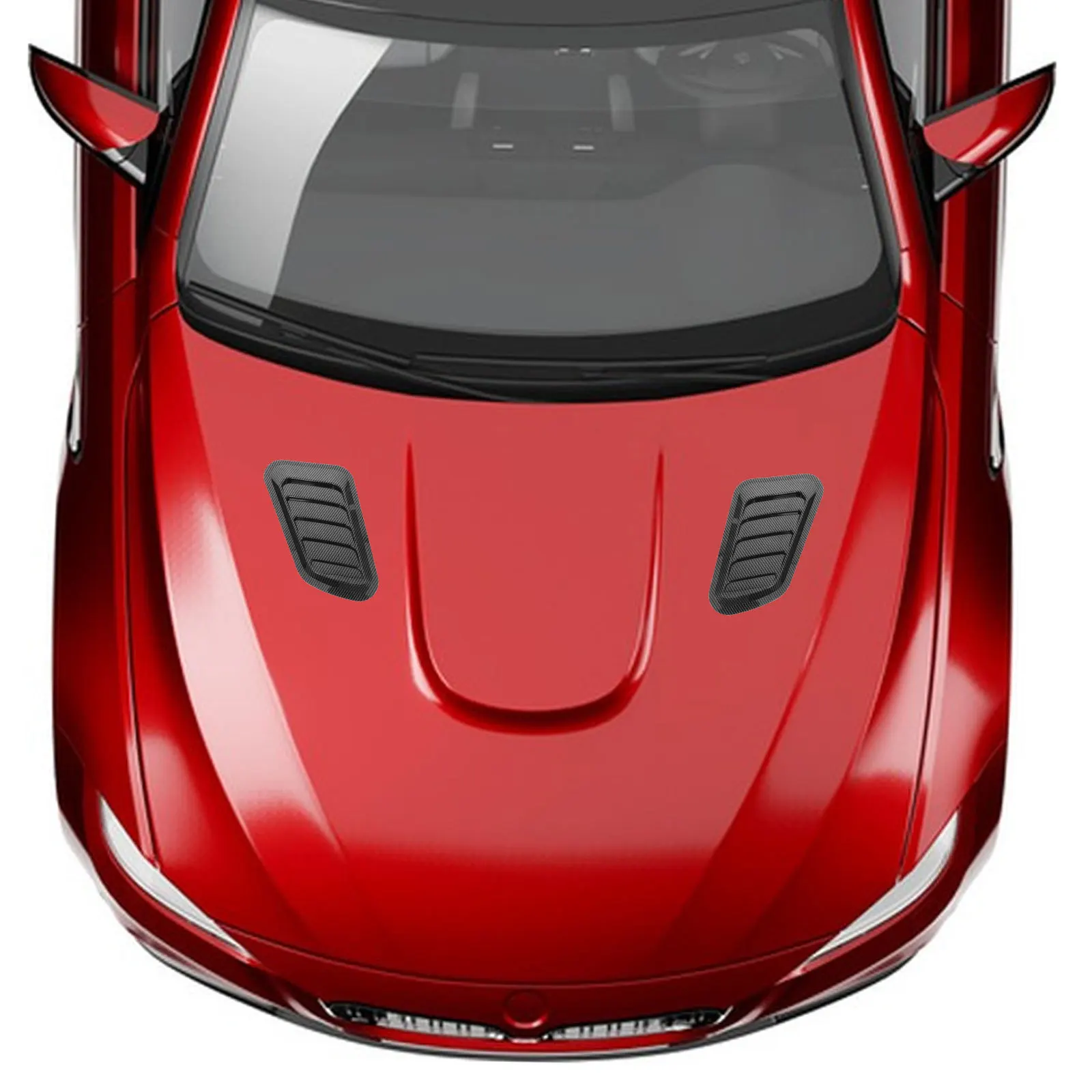 

2Pcs Car Hood Flow Strip Decorative Sticker Premium Material Sturdy Air Vent Paste Universal Car Refit Accessories Stylish