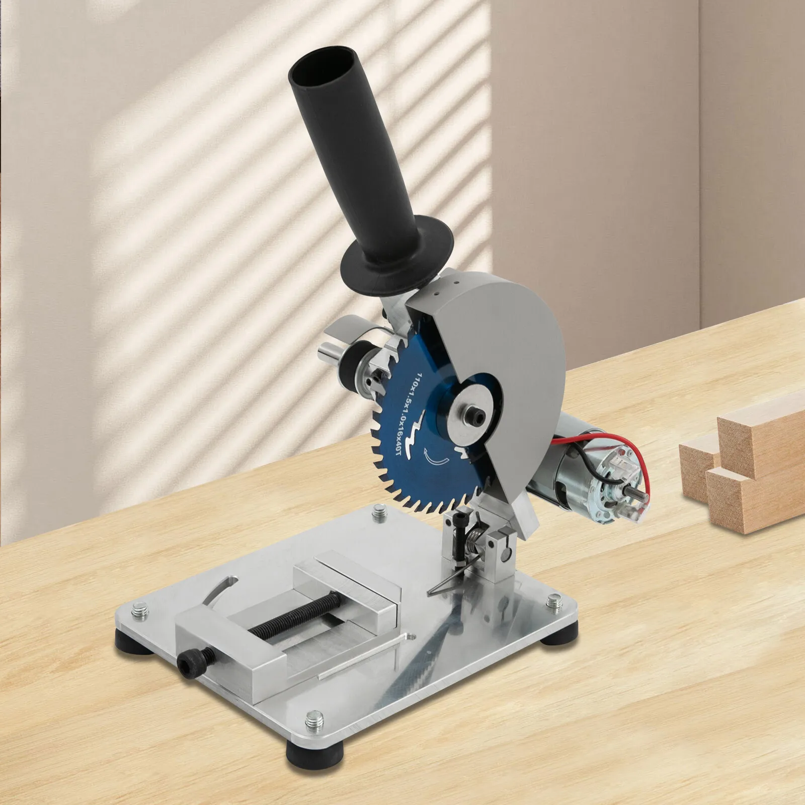 

110V Portable Mini Table Saw 4in 0-45° Miter Saw Small Hobby Chop Saw Cutting Machine 9000R/Min