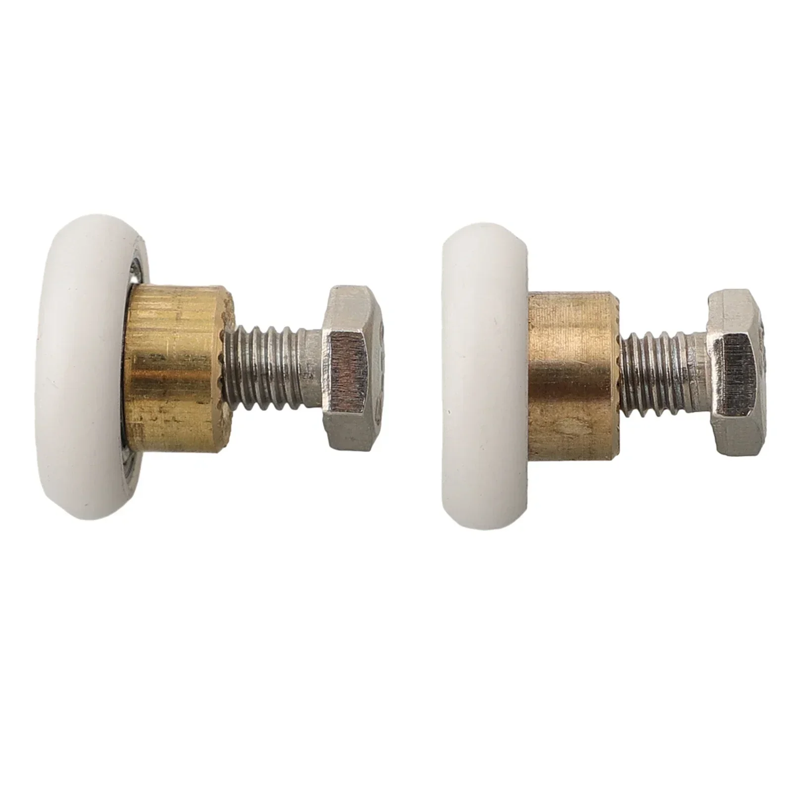 Runners Door Rollers 2 *Screws 4-8mm 6-8mm. Brass Centre Nylon Outer Wheel Stainless Steel Screw. High Quality