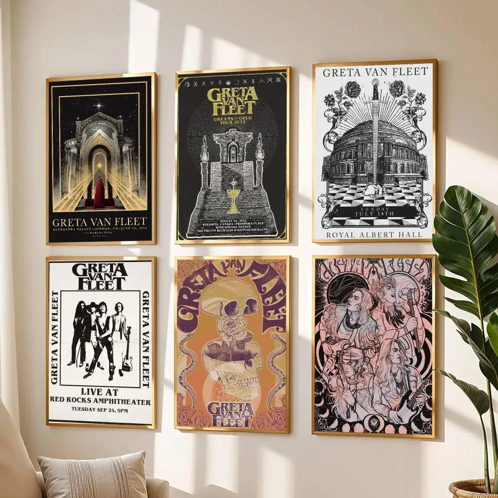 band G-Greta Van Fleet-T Poster Modern Wall Decal for Living Room Cafe Office Bar and Bedroom
