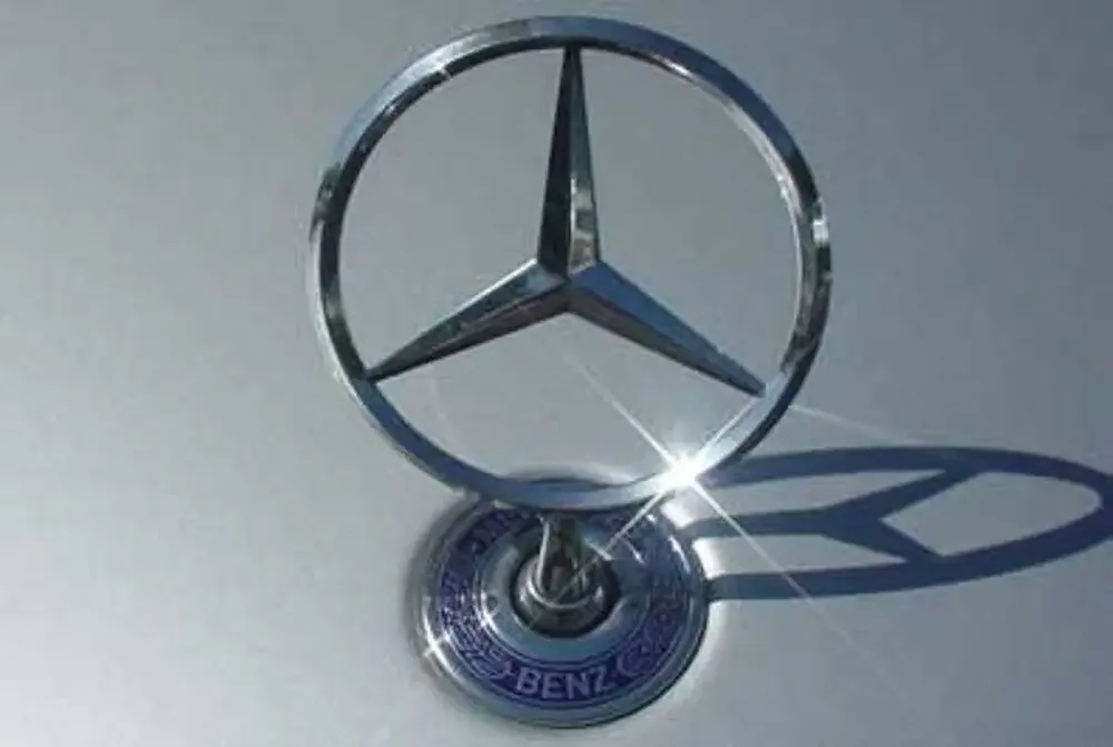 Star Bonnet - Badge per cofano auto anteriore cromato Logo Hood Marking per Benz C E S Class W204 W205 W212 W213 W211 W220 W222 W223