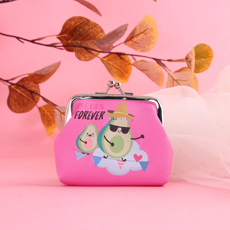 Portamonete Cartoon donna Mini portafogli bambini Avocado pochette portamonete portamonete femminile Hasp portamonete Cute Girls Zero Wallet