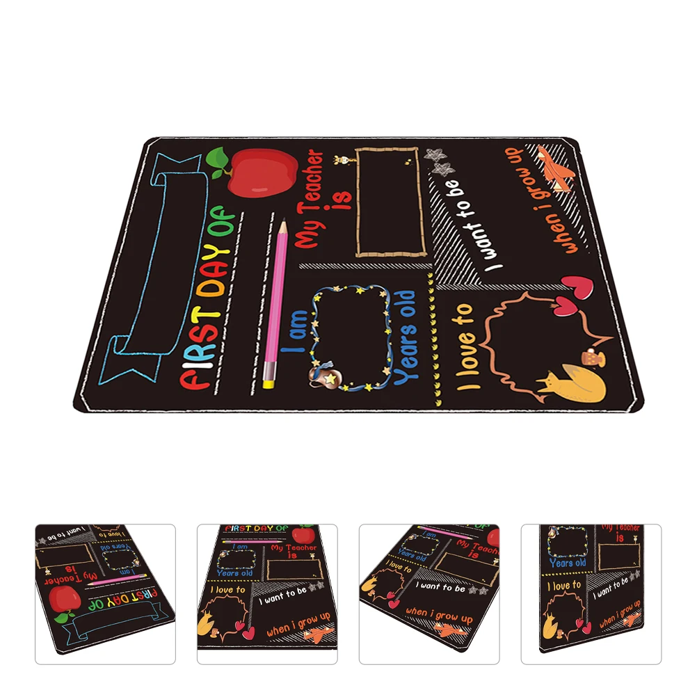 

Double Sided Blackboard Mini Chalkboards Signs Office Top Plate School Bamboo Message Primary