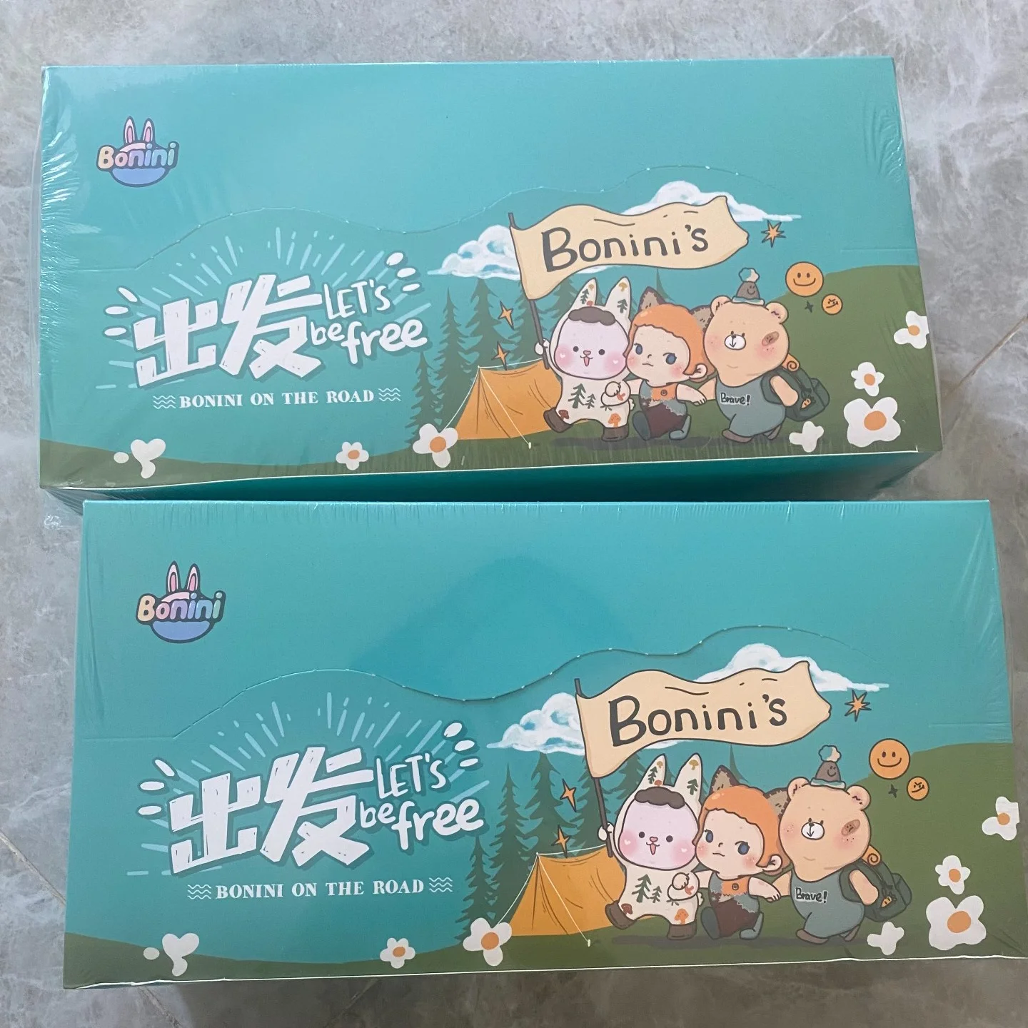 Buer Bonini Blind Box Original Lets Be Free Series Mini Kawaii Creative Beans Dolls Model Trendy Desktop Ornament Custom Gift view 4