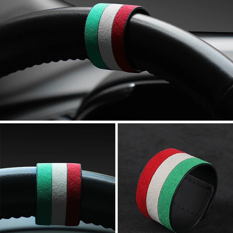 

Italy Alcantara steering wheel universal return to standard personality creative center line marking supplies to decorati