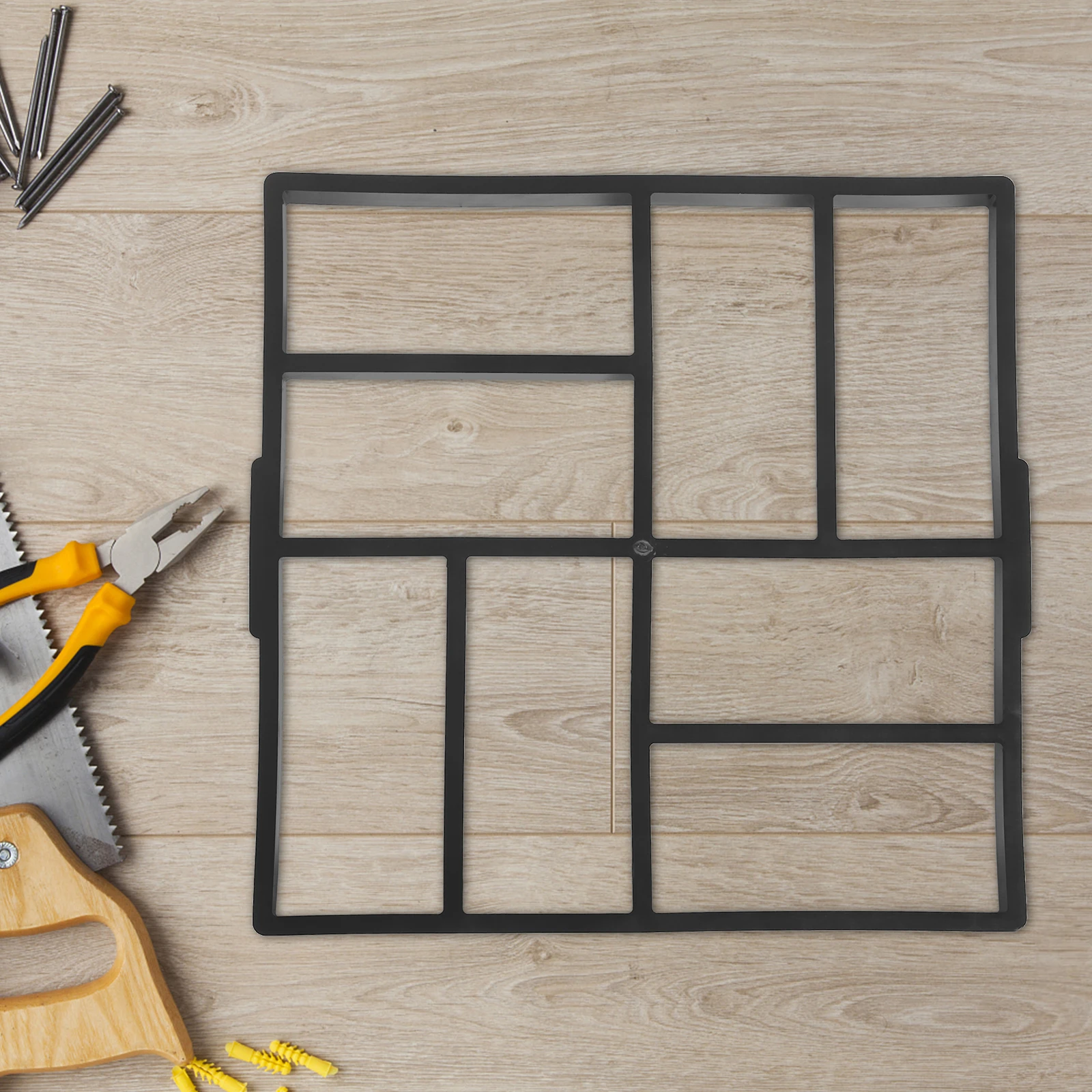 

Plastic DIY Path Maker Mold 40x40cm Cement Brick Molds for Garden Patio Walkways Reusable Concrete Path Molding Tool