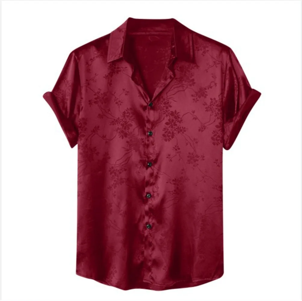 Heren Shirt Met Korte Mouwen Modieuze Minimalistische Jacquard T-Shirt Mannelijke Tops