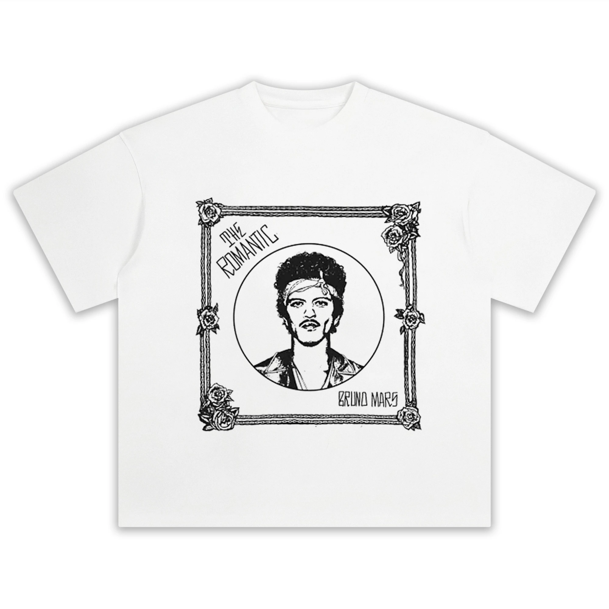 Bruno Mars The Romantic Retro Music Star T-Shirt Men Vintage Pop Artist Graphic Print Casual Short Sleeve Cotton Tee Tops