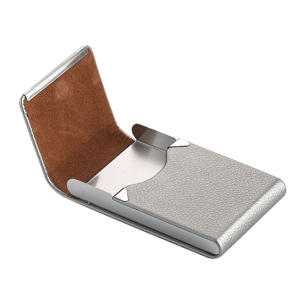 1PC Vertical Stainless Steel Leather Mini Cigarette Case Box Magnetic Cover Portable Smoking Props for Men Gift Accessories