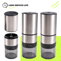 AT44-Electric Coffee Grinder Rechargeable Automatic Bean Grinder Portable Coffee Grinder Grinder