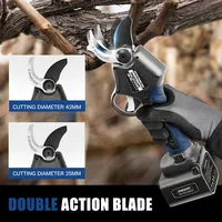 SWANSOFT 42 mm Electric Pruning Shears with LED Screen, Blades, Waist Bag, and 4Ah+4Ah Batteries Gardening Tool Tree Pruning 768