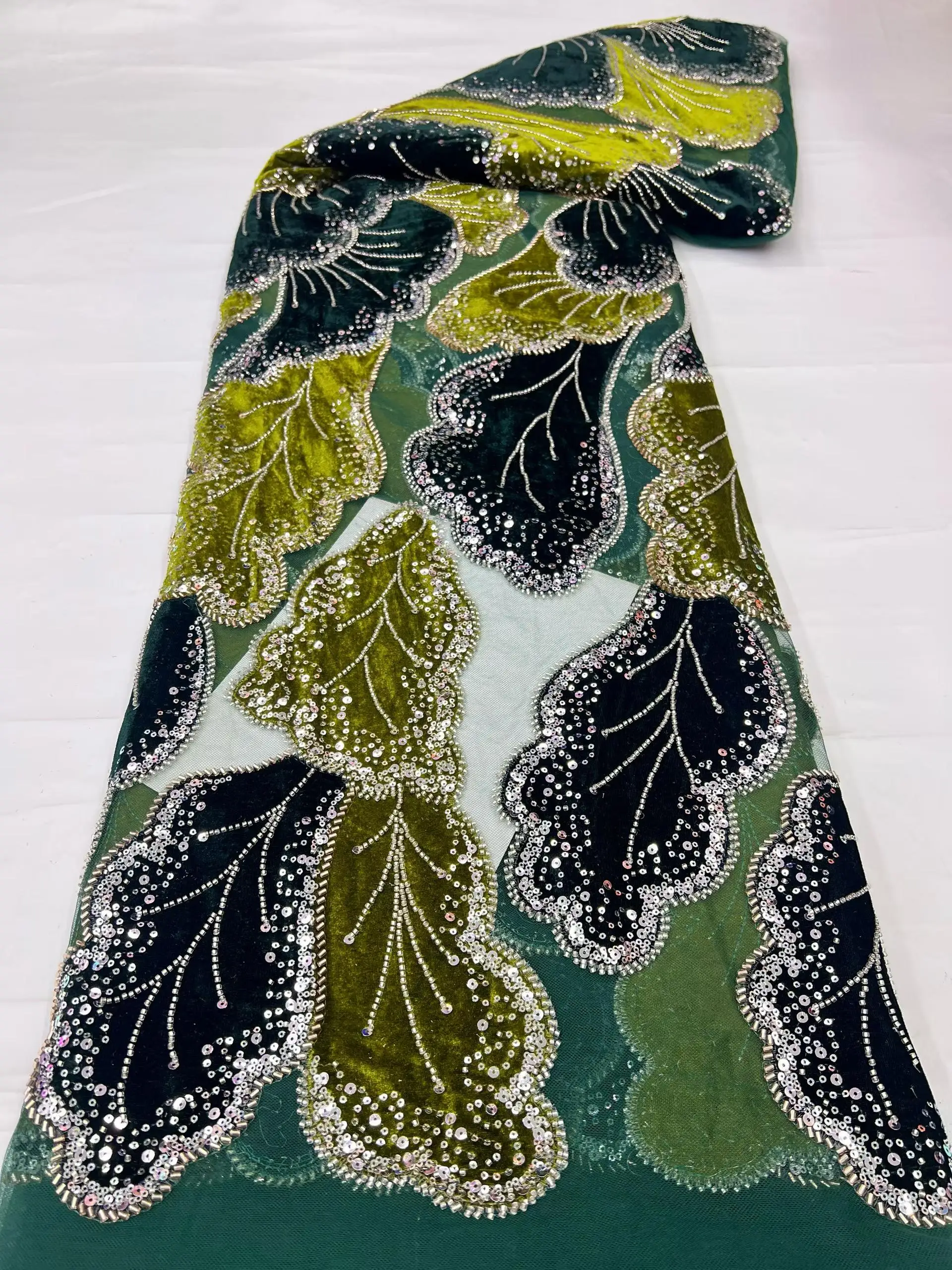 African Velvet Beaded Heavy La - Sewing Velvet Fabric 评论和价格