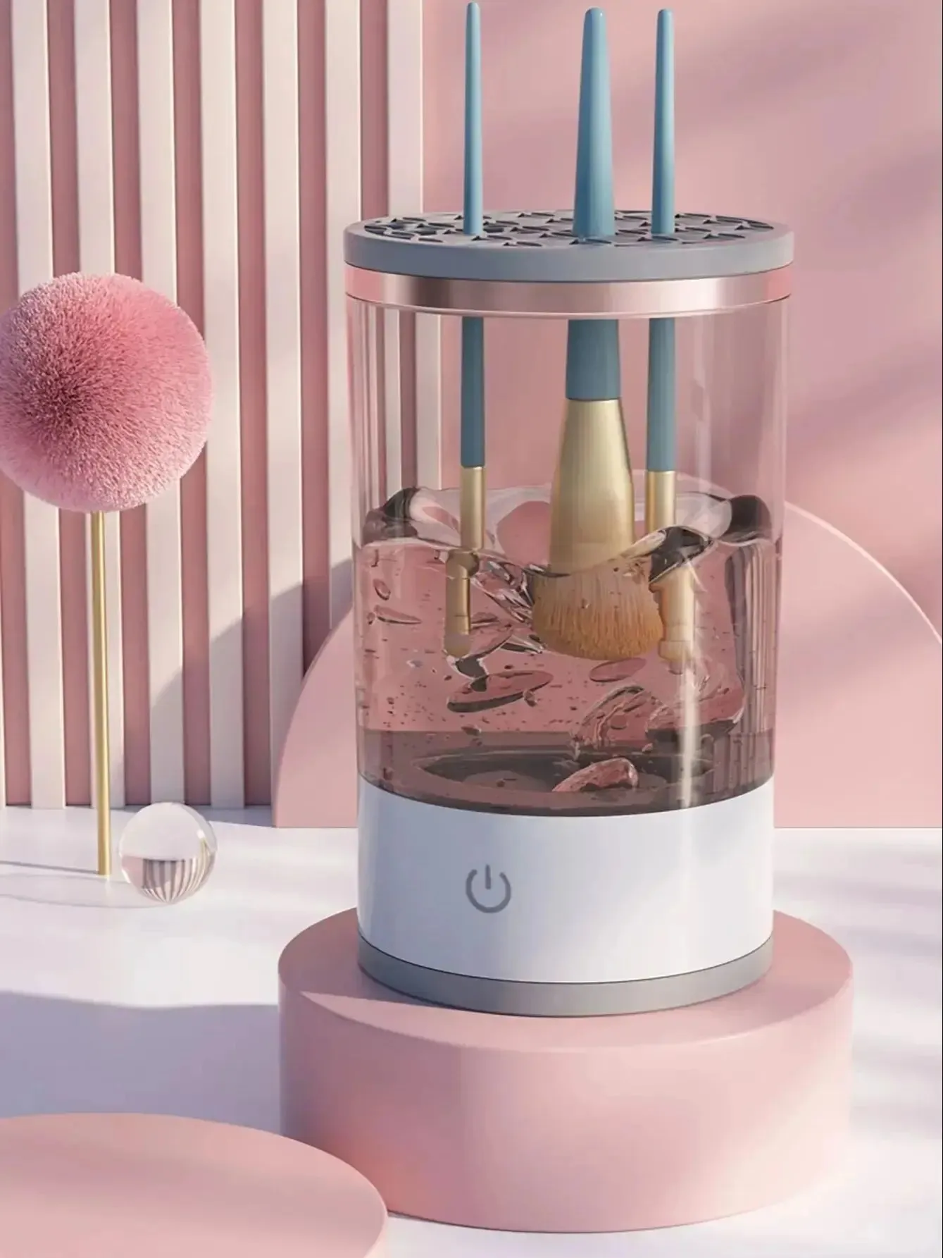 

Очиститель кистей для макияжа, электрическая стиральная и сушильная стиральная машина, автоматический инструмент для очистки пудры