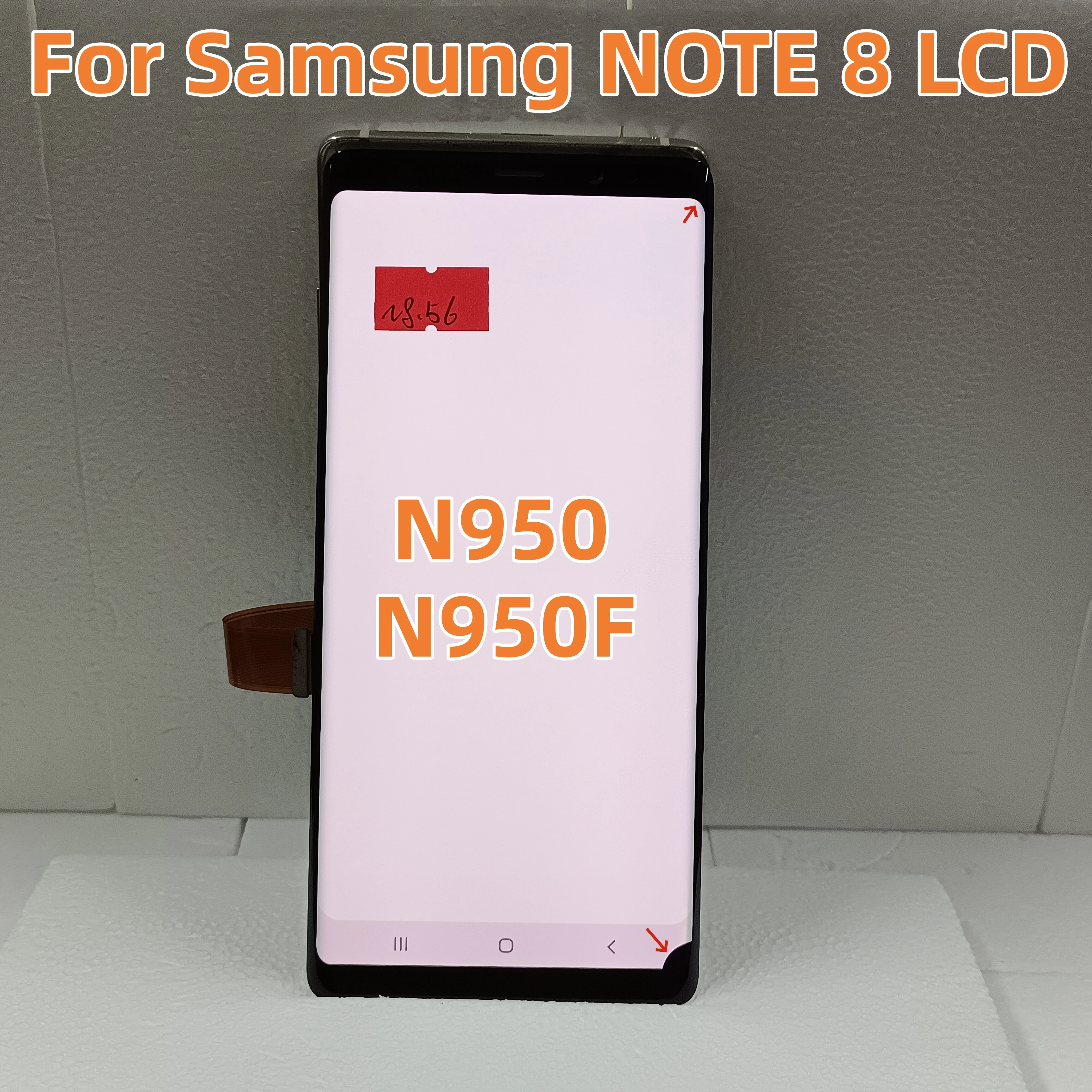 100%  Test  For Samsung Galaxy Note 8 LCD Display N9500 N950d N950f Lcd Touch Screen Digitizer Assembly Replacement,With Defect