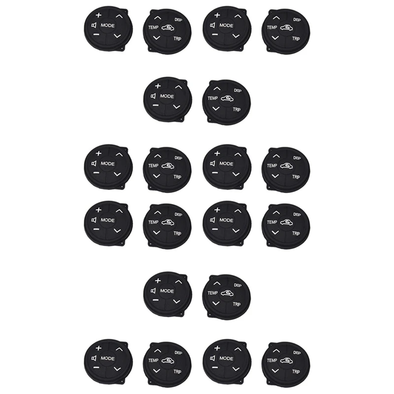 10X For Toyota Prius 30 XW30 09-15 Prius C Aqua Button Multifunction Steering Wheel Switch Control Button Panel Rubber