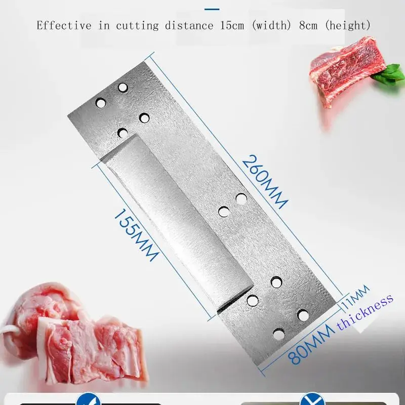 Slicer Meat Slicer Chicken Duck Fish Lamb Meat Bone Cutting Machine 400Stainless Steel Commercial HouseholdV