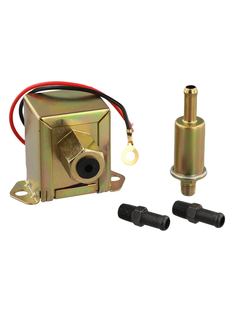 Stable Fuel Supply Electric Inline Pump Copper Core Construction Metallic Shell Fuel Pump Fuel Supply System For Car