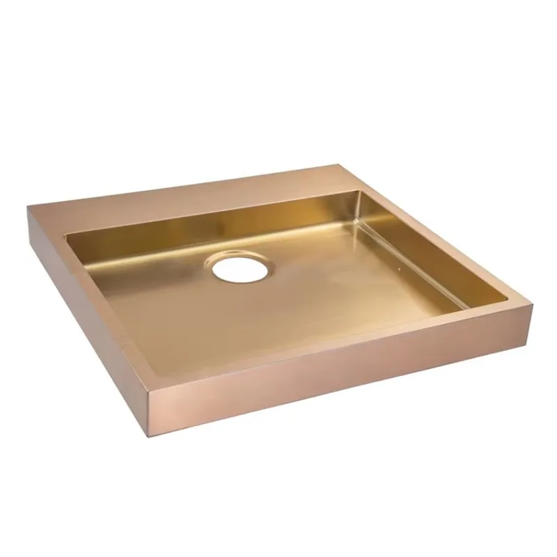 PVD copper brass gold plated bathroom sink handmade stainless steel toilet sink