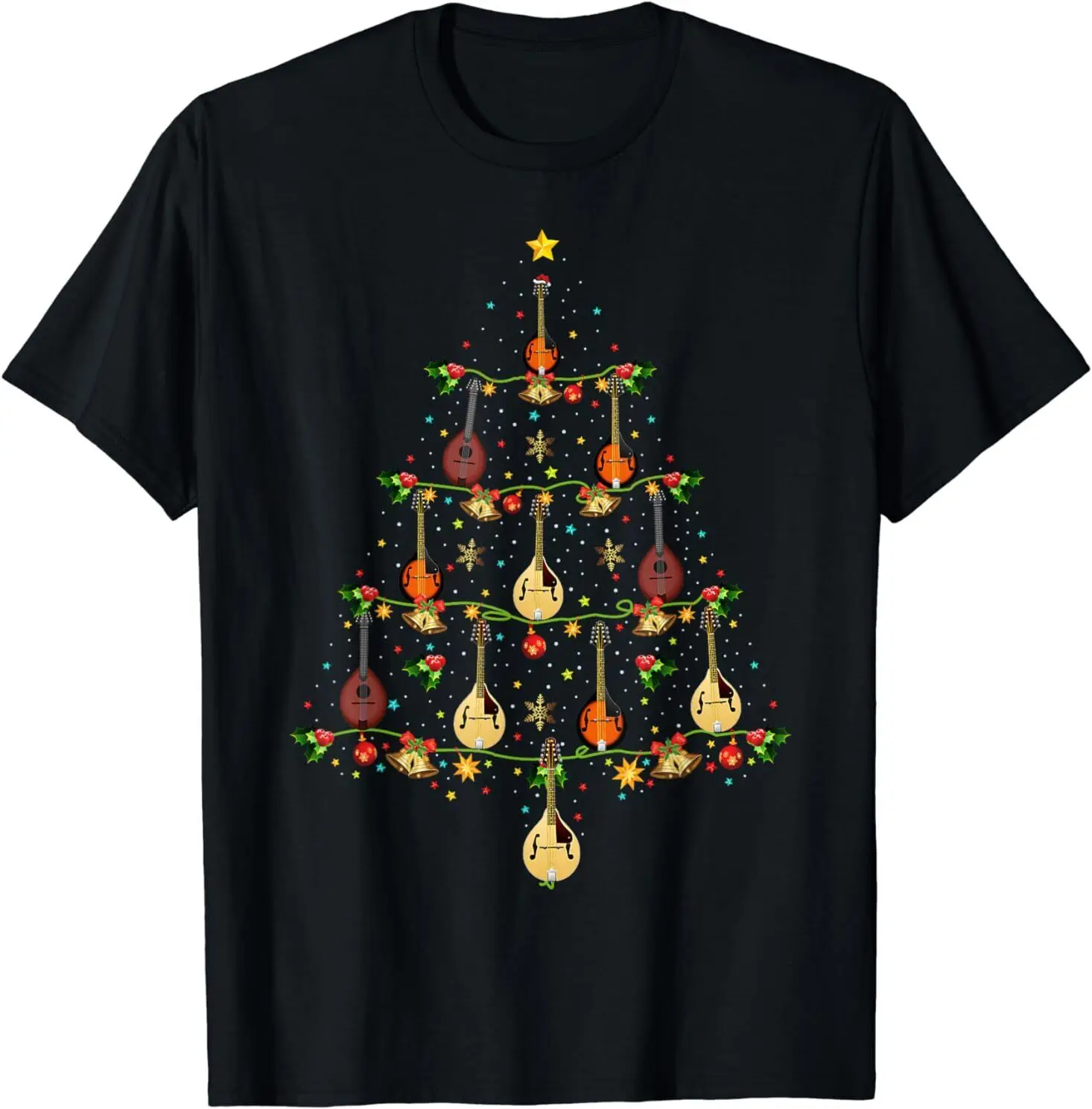 

NEW LIMITED Music Lover Xmas Gift Christmas Tree Design Gift T-Shirt Size S-3XL