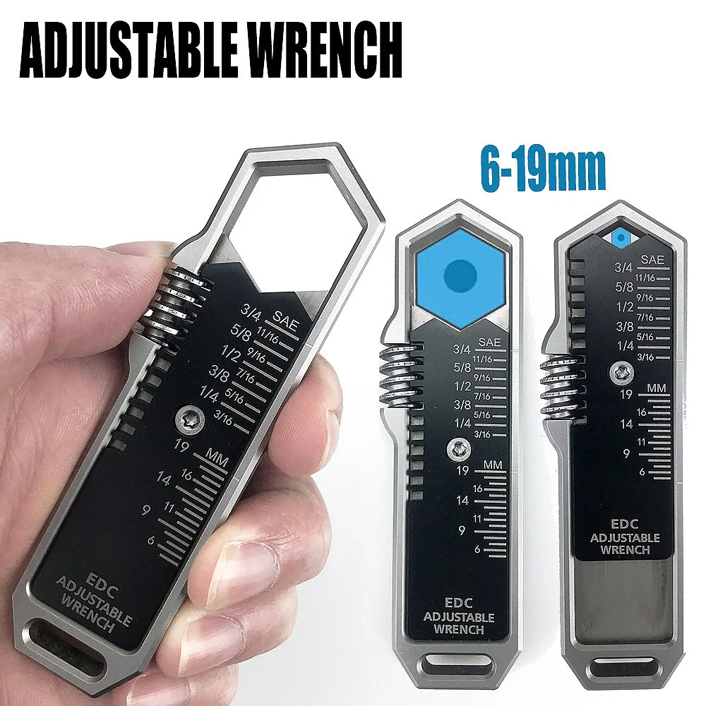 EDC Wrench Tactical Portable Multifunctional Folding Tool Adjustable Wrench