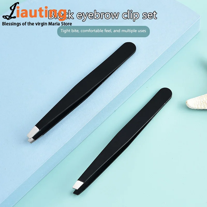 1Pcs Precision Stainless Steel Tweezers For Eyebrow Hair Facial Hair Removal Splinter Blackhead Slant TipAngle Tip Pointed Tip