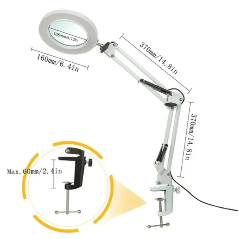 72LED 8X/10X NIEUWE Verlichte Vergrootglas USB 3 Kleuren LED Vergrootglas voor Soldeerbout Reparatie/Tafellamp/Huidverzorging Schoonheid