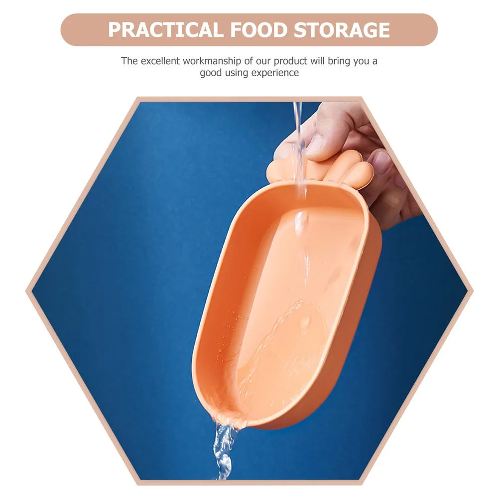 

4Pcs Food Plates Wheat Straw Material Round Edge Feeding Plate Supplementary Food Trays Household Kitchen Supplies