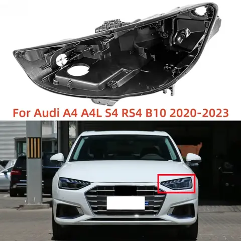 자동차 헤드라이트 베이스 플라스틱 블랙 리어 쉘, 아우디 A4 A4L S4 RS4 B10 2020 2021 2022 2023