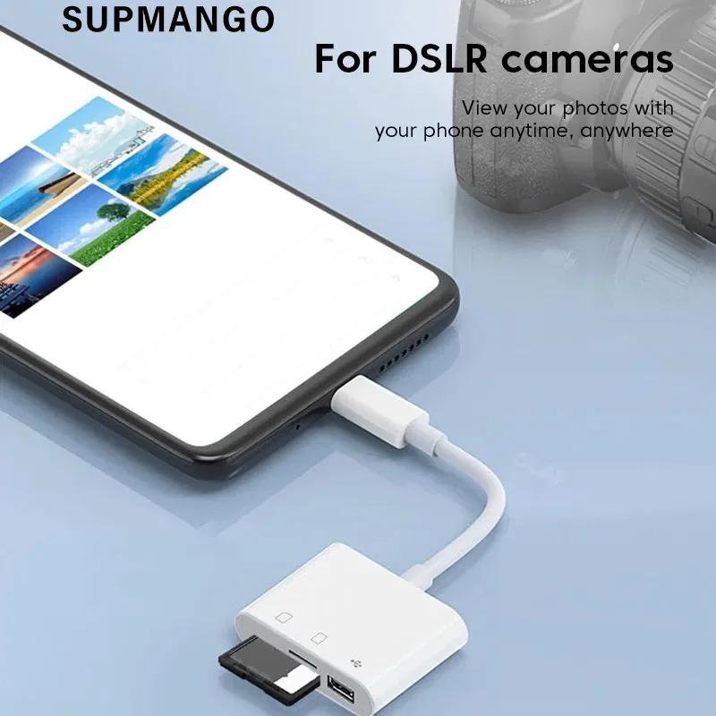 Type C Adapter TF CF SD Memory Card Reader USB C Card Adapter For Phone IPad Huawei Macbook Samsung Xiaomi Cardreader image 2
