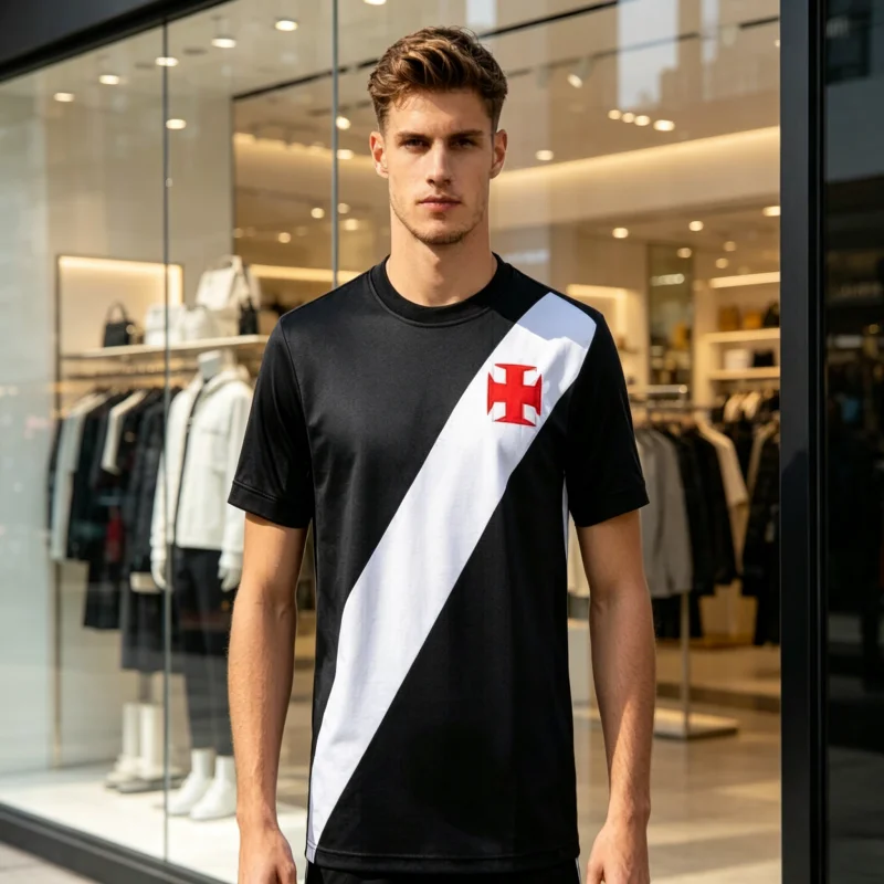 Camiseta Deportiva Personalizada Vasco Da Gama, Estilo Y2K, Transpirable, Cómoda, Simple, de Secado Rápido, para Familias, Padres e Hijos