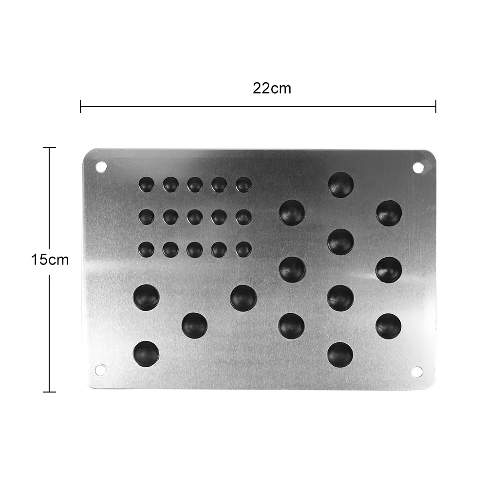 Car Floor Mat Universal Auto Alloy Plate Silver Non-slip Carpet Patch Foot Heel Scuff Plate Anti-skid Pad