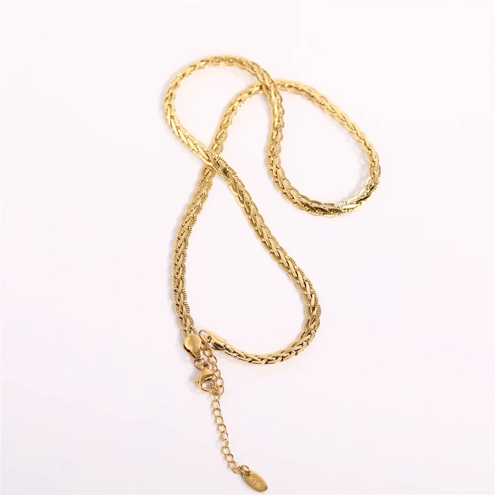 2024 Keel chain accessories plated 18k gold collarbone chain necklace