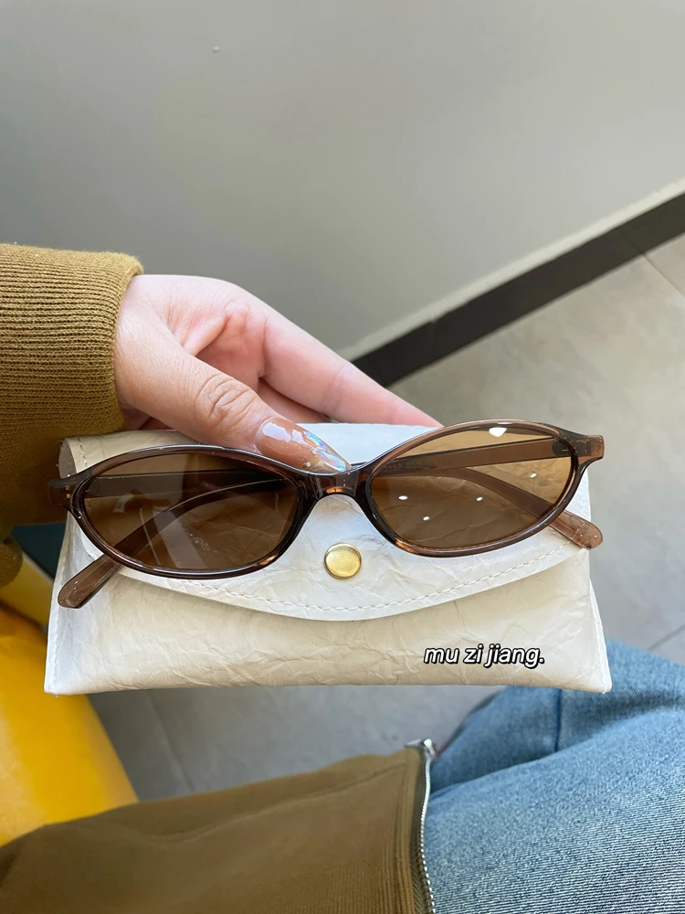 

Солнцезащитные очки в овальной оправе Ele, женские модные модные матовые солнцезащитные очки Personali, ретро-шикарные классические корейские очки