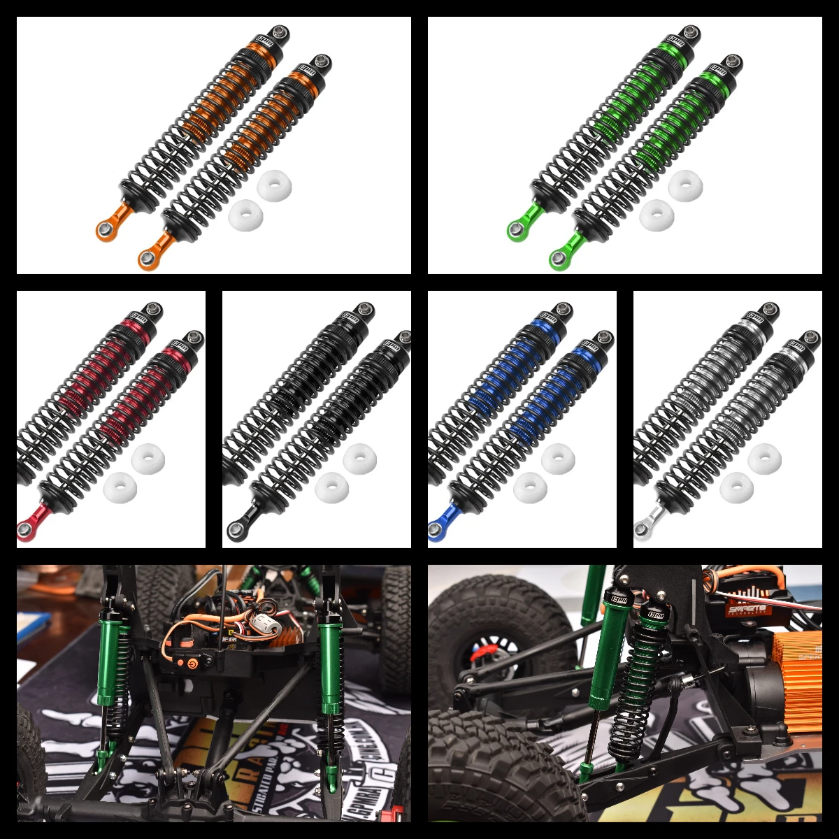 

GPM LOSI 1/10 4WD Hammer Rey U4 Rock для алюминиевых задних регулируемых пружинных амортизаторов