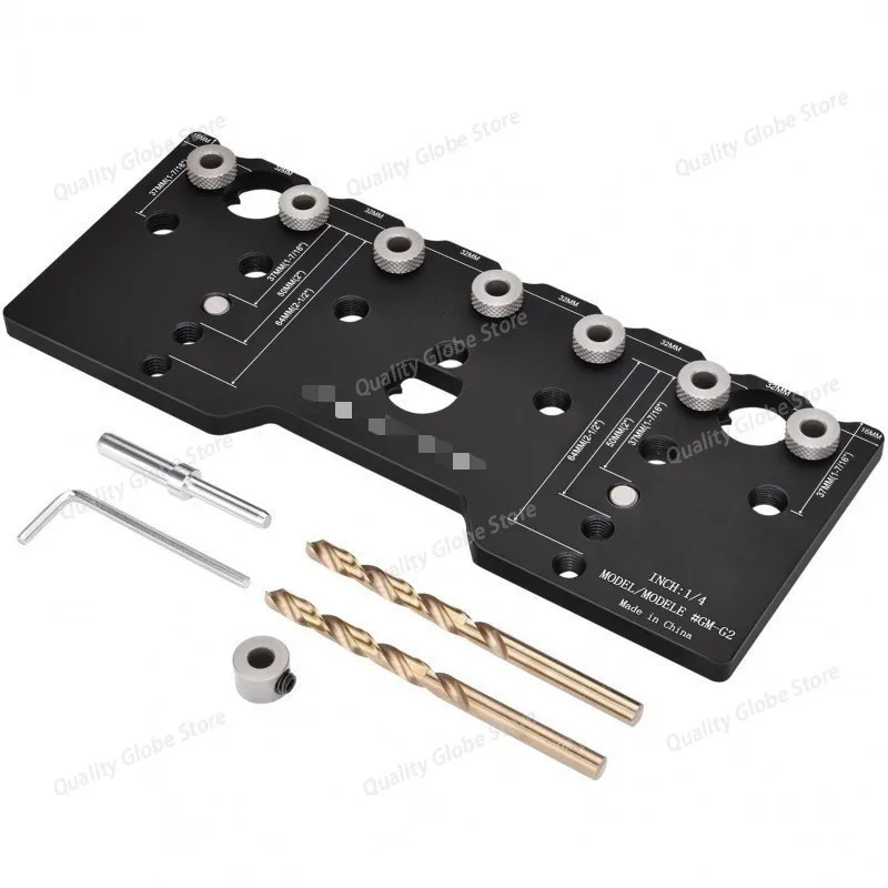 

Hinge Drilling Jig - Cabinet Hinge Hole Locator, Dowel Pin Drilling Guide and Installation Auxiliary Tool