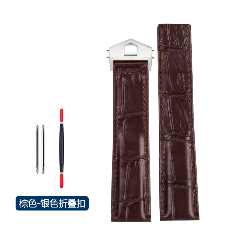 Genuine crocodile skin watch with For TAG Heuer CARRERA WAS2111 series 19 20 22mm Man Folding Clasp Watch chain