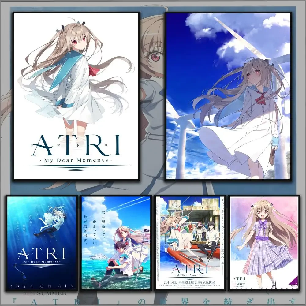 Póster de Anime A-ATRI My Dear Moments, arte HD, pared adhesiva, impermeable, para el hogar, película de Anime, cantante, sala de estar, dormitorio, Bar, estética