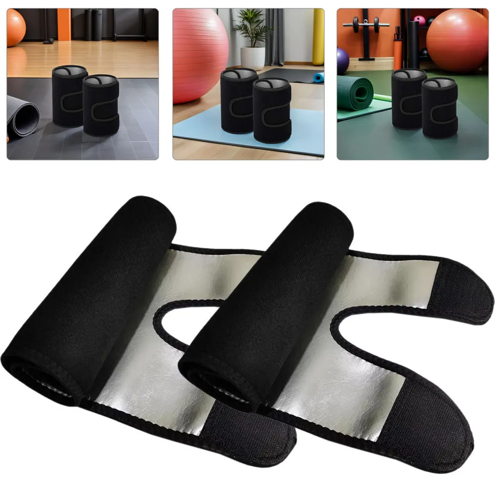 

1 Pair Adjustable Thigh Sleeve Silver Ion Sweat Bands For Sports Fitness Slimming Leg Wraps Women Running Yoga Sauna Weight Loss