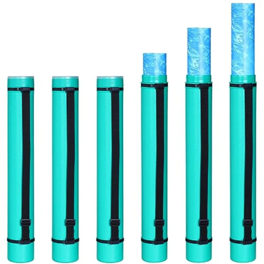 

6 Pcs Expandable Poster Tube with Strap for Documents Artwork Container Poster Transport Map Holder Tube print Storage Carrying