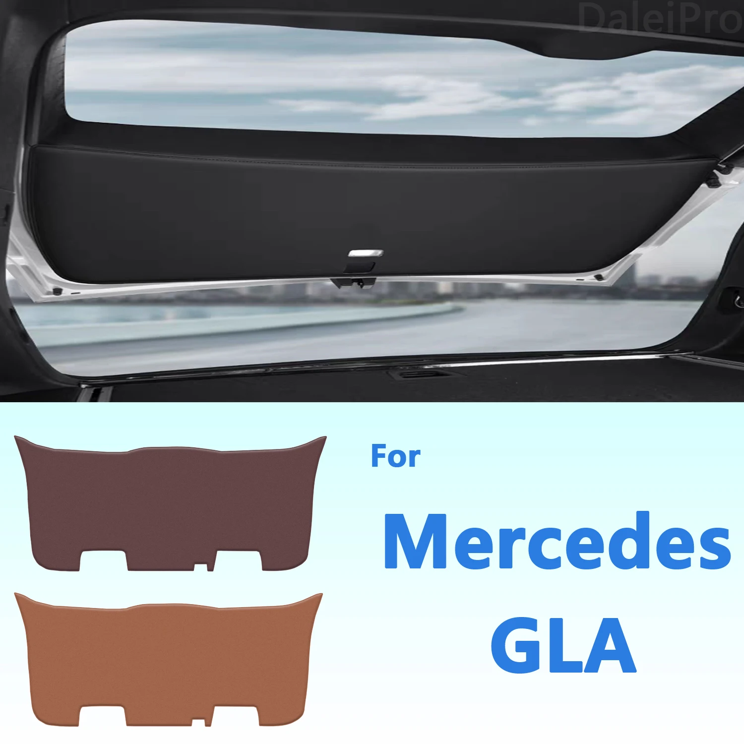 For Mercedes Benz GLA X157 2020-2024 Car Liftgate Scratch Resistant Rear Trunk Protection Cover Anti-kick Leather Decoration Pad