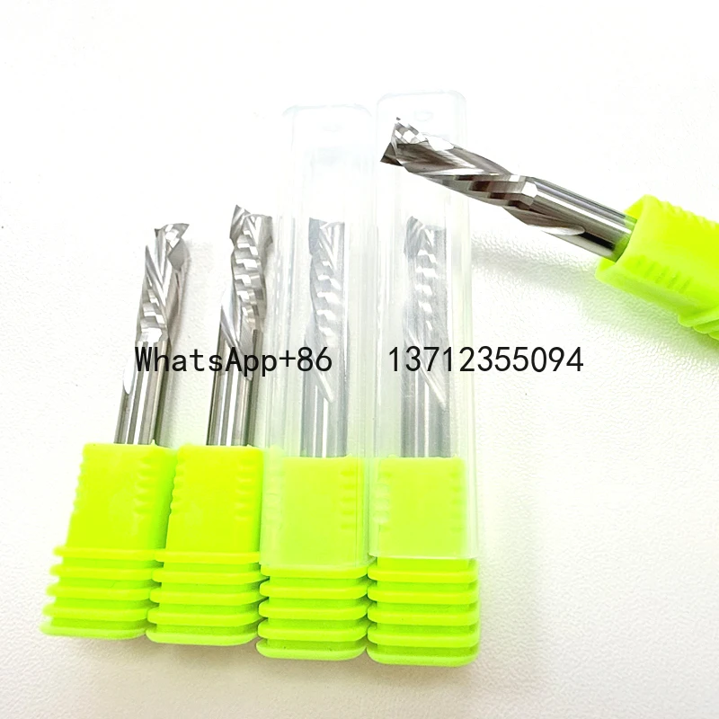 

10 шт. 3,175 4 6 мм две канавки вверх и вниз, спиральная твердосплавная фреза, фрезы для фрезерного станка с ЧПУ, компрессионная концевая фреза по дереву