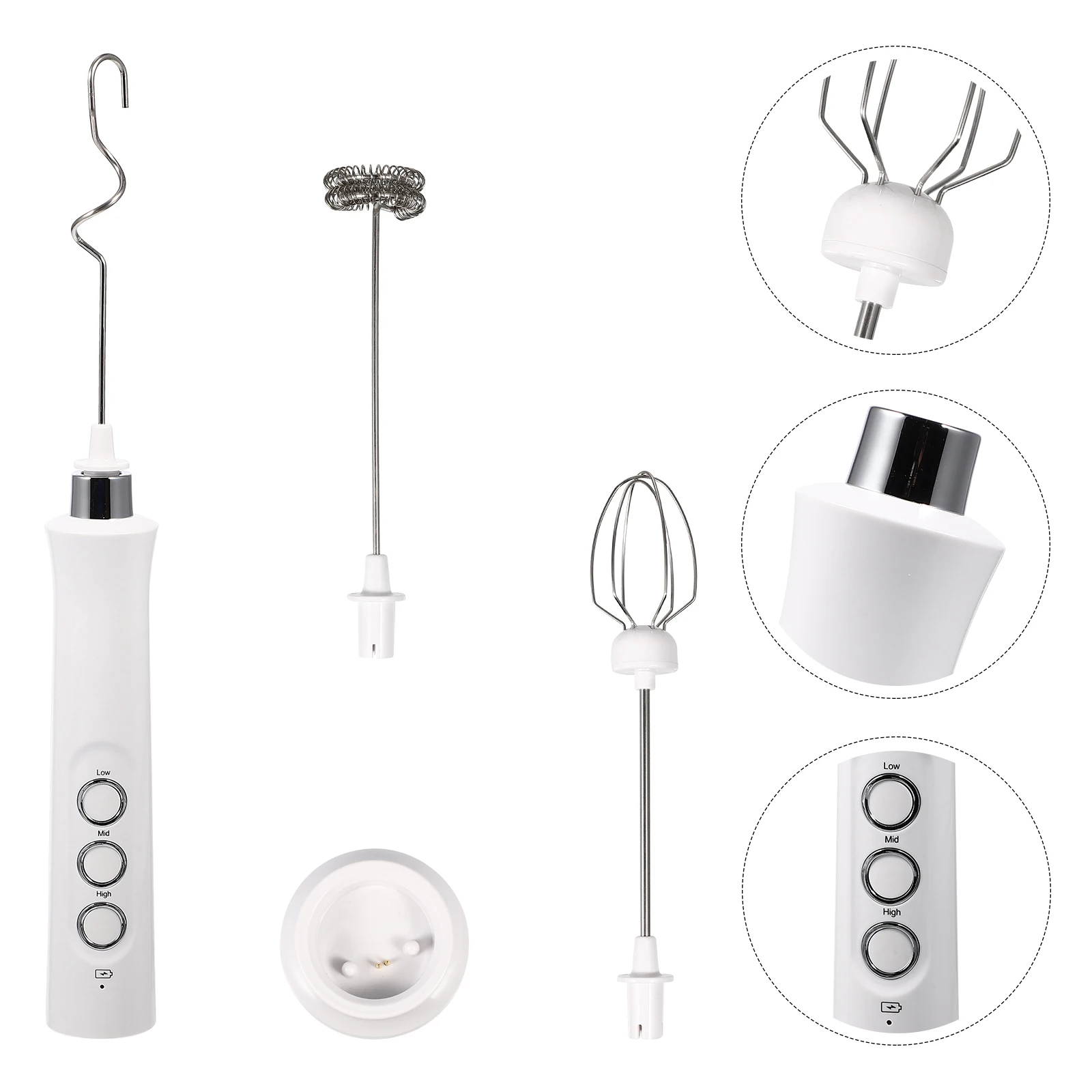 

Multi-Function Cream Whisk Cake Mixer Kitchen Electric Whisk Abs Stainless Steel Portable Handheld Egg Mixer Baking