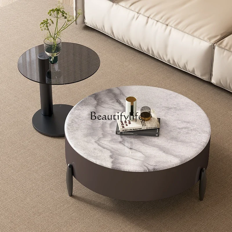 

Technology stone coffee table household living room light luxury small apartment modern simple coffee table