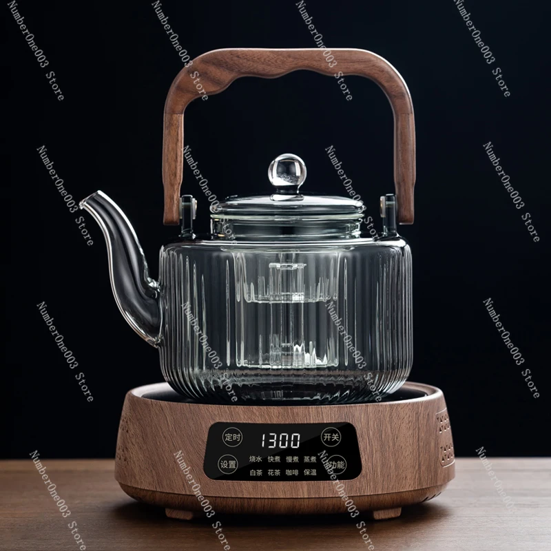 New electric ceramic stove tea maker large-capacity health tea set full glass kettle steam teapot