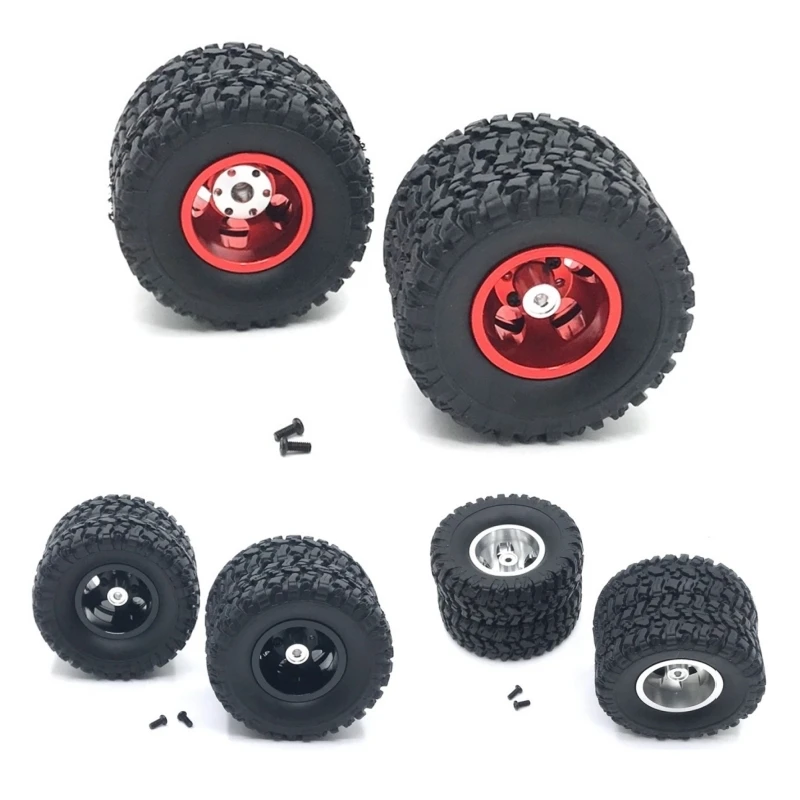 

RC Car Metal Upgrade Rally Wheel Hub Tires Double Wheels For MN 1/12 MN78 WPL 1/16 B14 C24 JJRC Henglong FY Spare Parts
